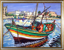 Celina Oczkowska - Favignana -  kolorowy kuter