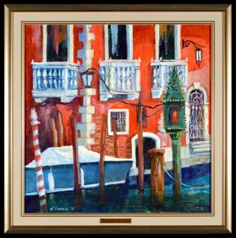 Krystyna Głowniak - Cassa rosso con un balcone