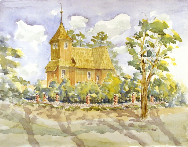 Józef  Stachnik - Słupca-zabytkowy drewniany kościół
